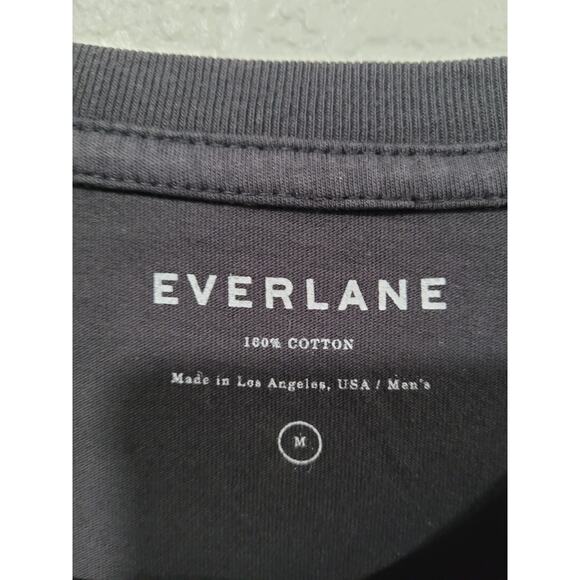 Everlane Men's Black T-Shirt Size Medium 100%‎ Cotton Tee #16 - Picture 2 of 3
